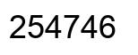 Number 254746 black image