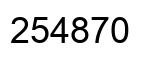 Número 254870 imagen negro