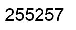 Número 255257 imagen negro