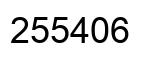 Number 255406 black image