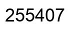 Number 255407 black image