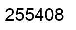 Number 255408 black image
