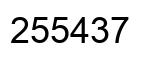 Number 255437 black image
