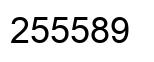 Number 255589 black image