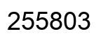 Number 255803 black image
