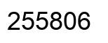 Number 255806 black image
