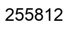 Número 255812 imagen negro