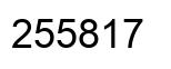 Number 255817 black image