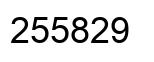 Number 255829 black image