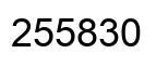 Number 255830 black image