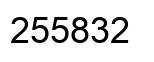 Number 255832 black image