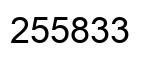 Number 255833 black image