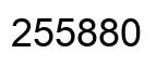 Number 255880 black image