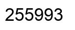 Number 255993 black image