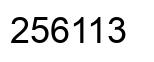 Number 256113 black image