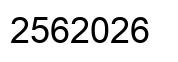 Número 2562026 imagen negro