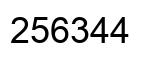 Number 256344 black image
