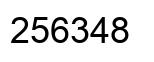 Number 256348 black image