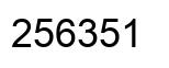Number 256351 black image