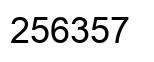 Number 256357 black image