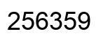 Number 256359 black image