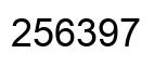 Number 256397 black image