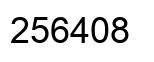 Number 256408 black image