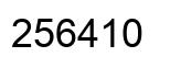 Number 256410 black image