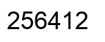 Number 256412 black image