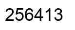 Number 256413 black image