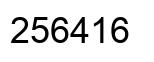 Number 256416 black image