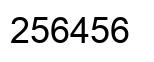 Número 256456 imagen negro