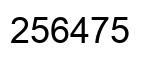 Number 256475 black image