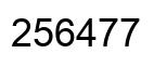 Number 256477 black image