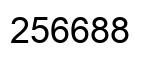 Number 256688 black image