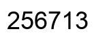 Number 256713 black image