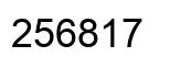 Number 256817 black image