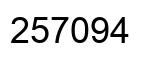 Number 257094 black image