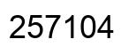 Number 257104 black image