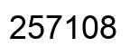 Number 257108 black image