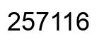Number 257116 black image