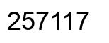 Number 257117 black image