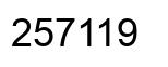 Number 257119 black image