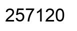 Number 257120 black image