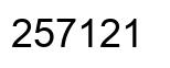 Number 257121 black image