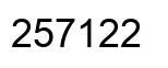 Number 257122 black image