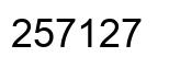 Number 257127 black image