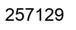 Number 257129 black image