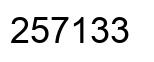 Number 257133 black image