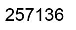 Number 257136 black image